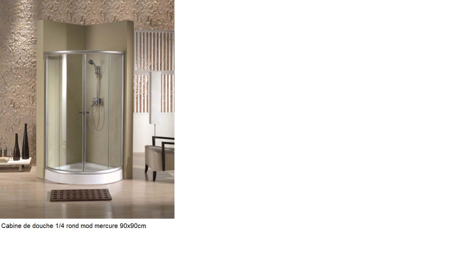 Cabine de douche mercure