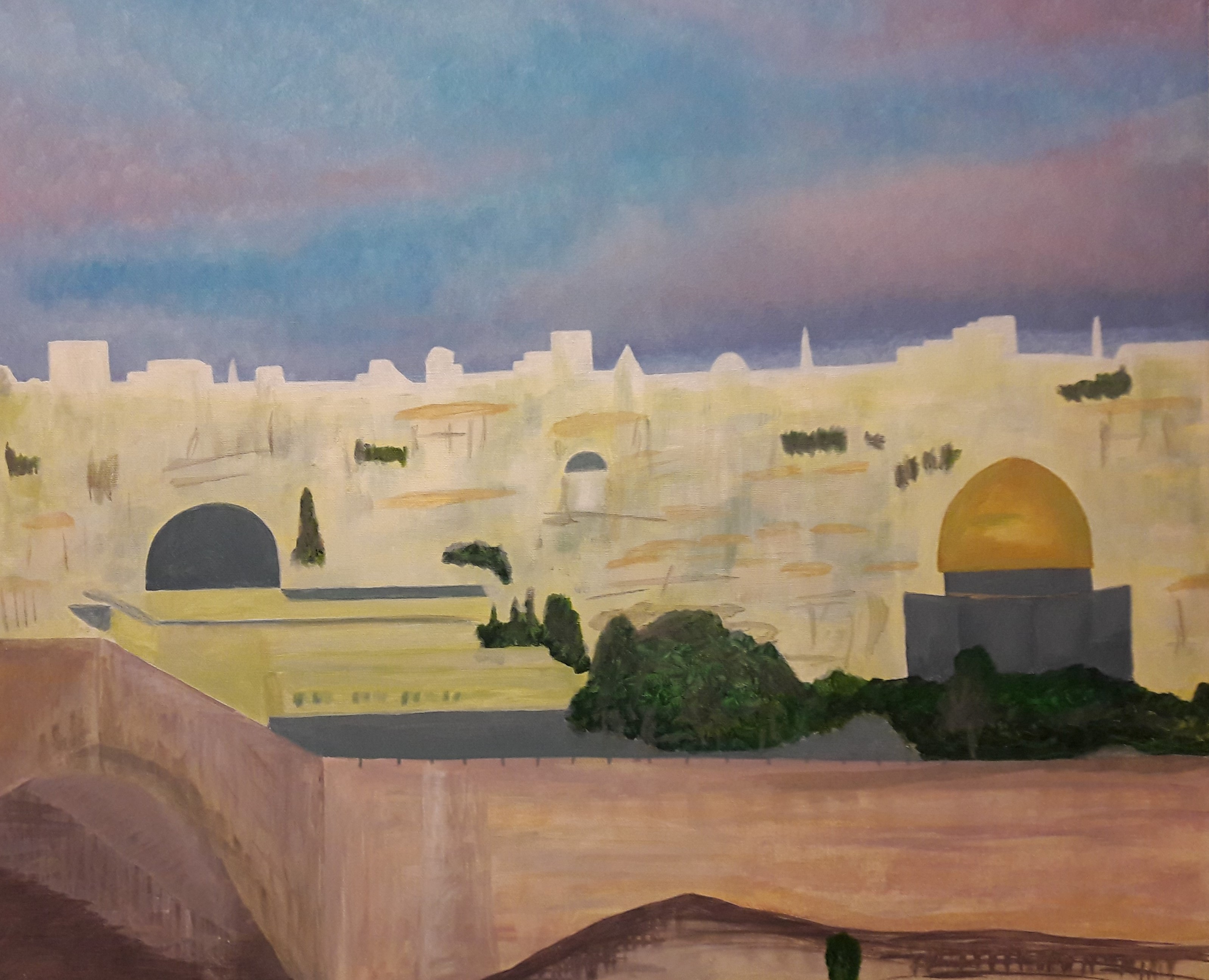 La Ville Sainte, 60 x 50, Acrylique sur toile