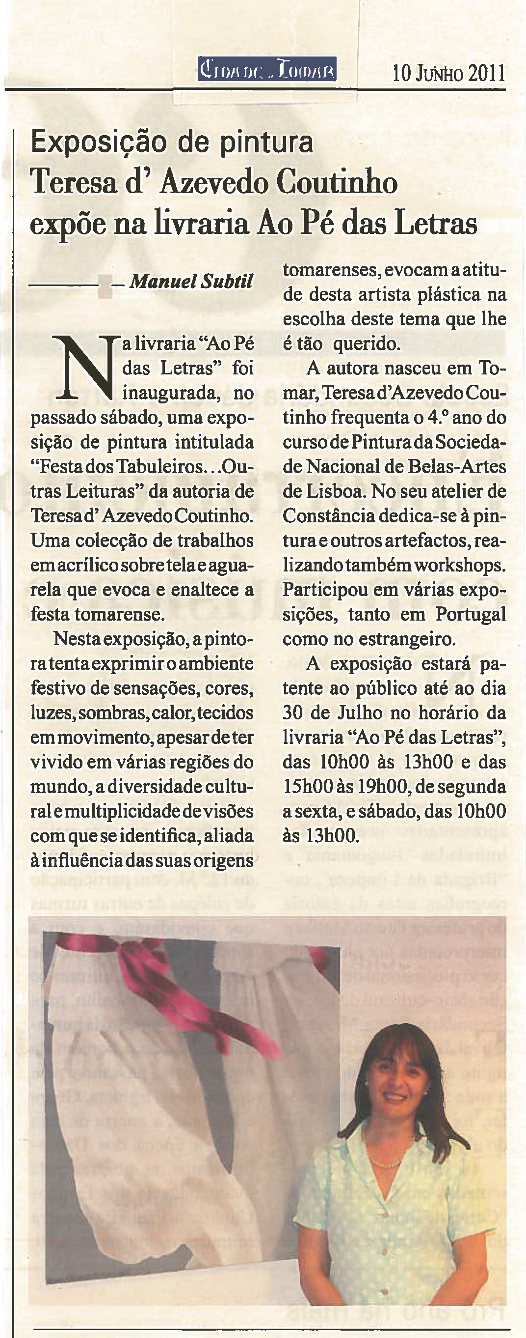 Jornal cidade de Tomar exposicao