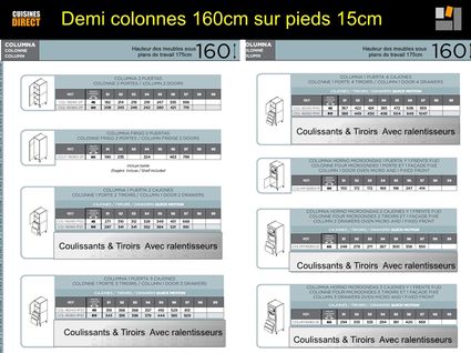 Demi colonnes 160cm