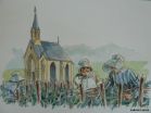 Chapelle et paysannes locale 1890 