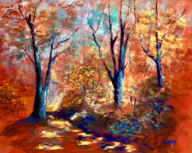 Sous bois rouge