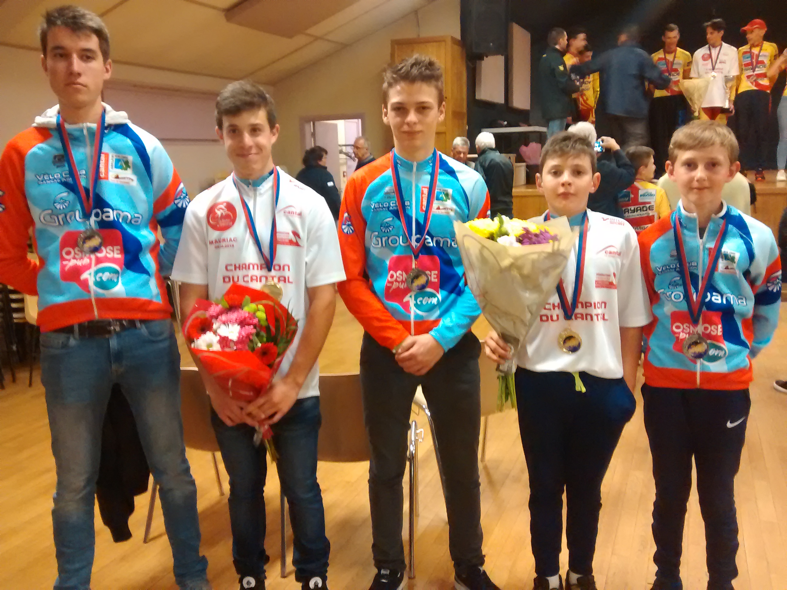 Les medailles vcsa aux championnats du cantal 2018