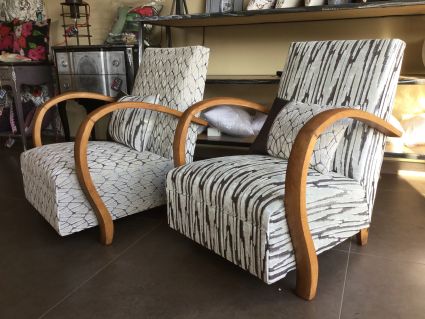 Refection relooking fauteuil meuble style art deco 2 tapissier decorateur bordeaux saint medard en jalles atelier les renaissances