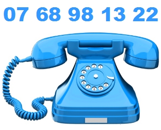 Telephone bleu pour site bleu