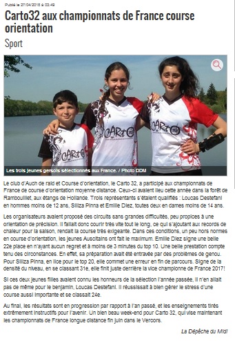 CARTO32 aux championnats de France à Rambouillet