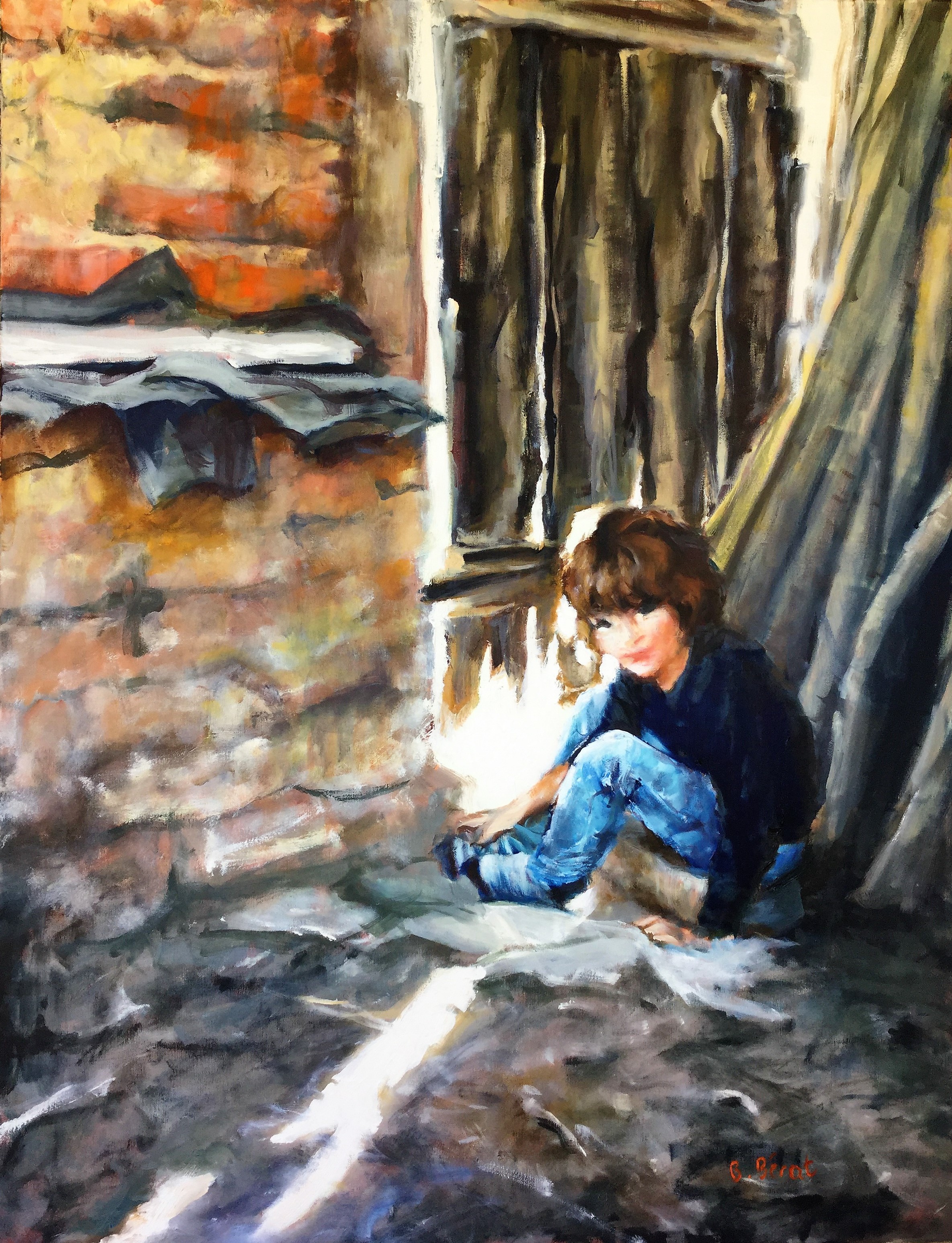 Ilian devant la porte