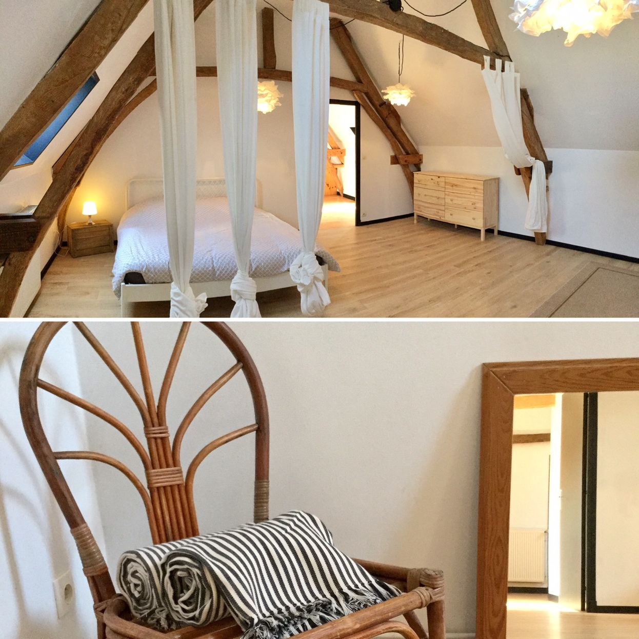 Grande chambre avec 2 lits doubles