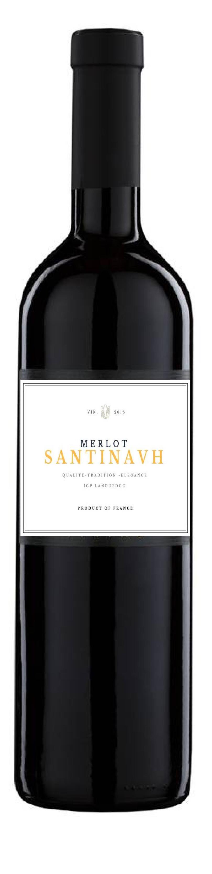 SANTINAVH ROUGE : un merlot fruité avec un nez intense de fruits frais (framboise, Myrtille)