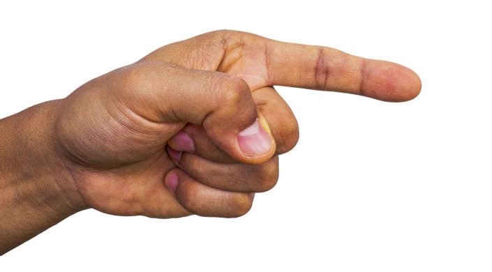Pointing finger