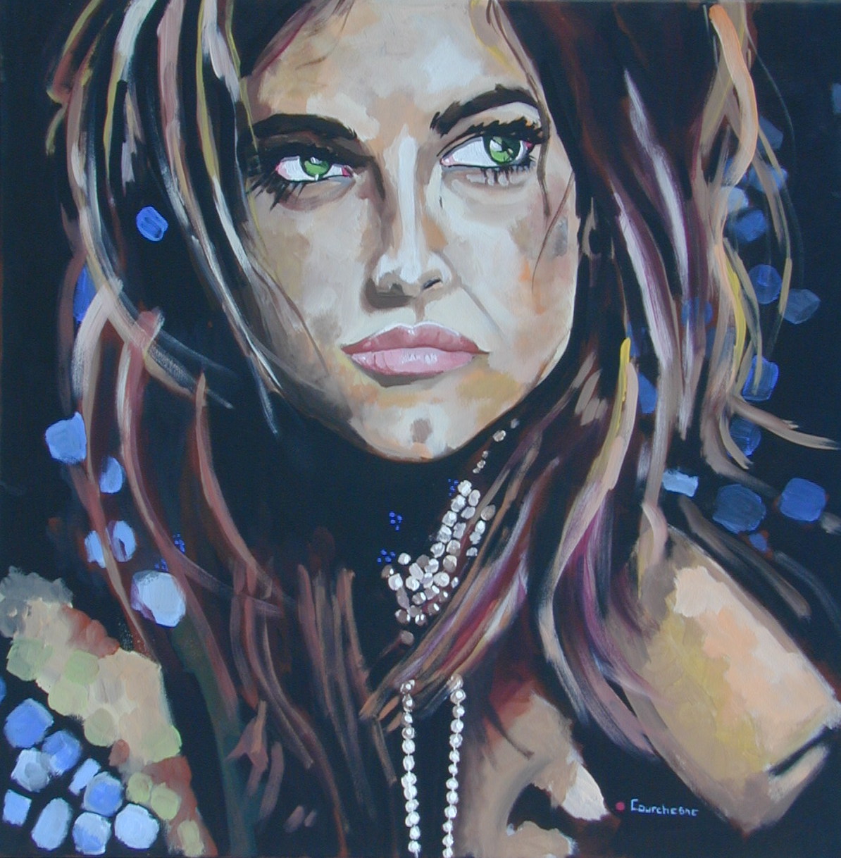 Dame collier de perles copie