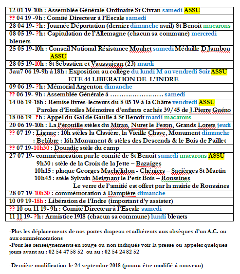 Capture calendrier 2019