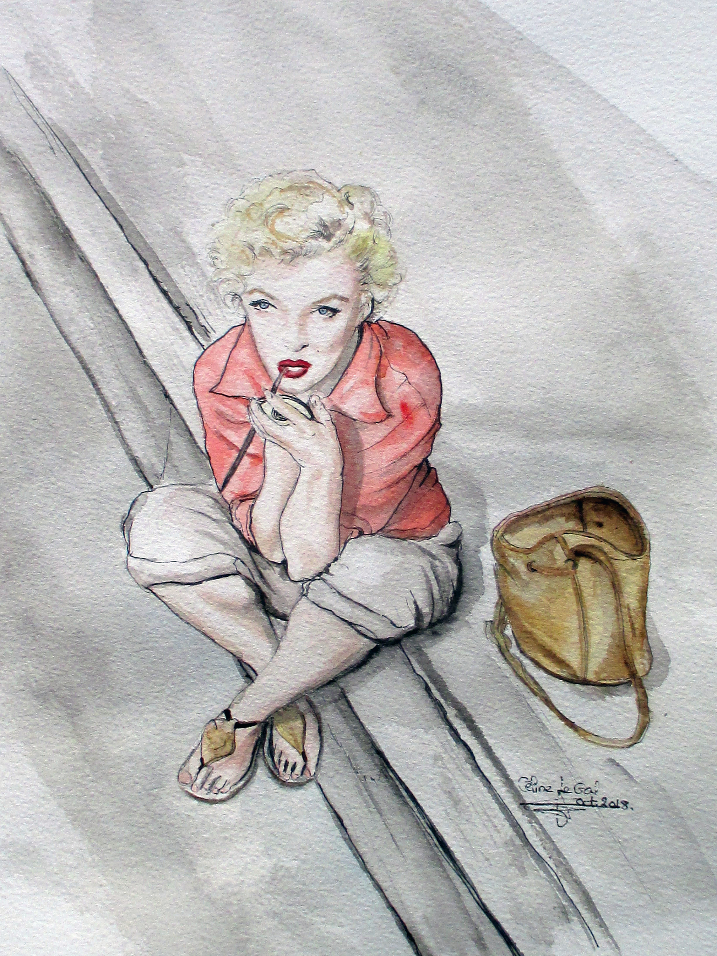 Marylin monroe peint sa bouche clg20181010