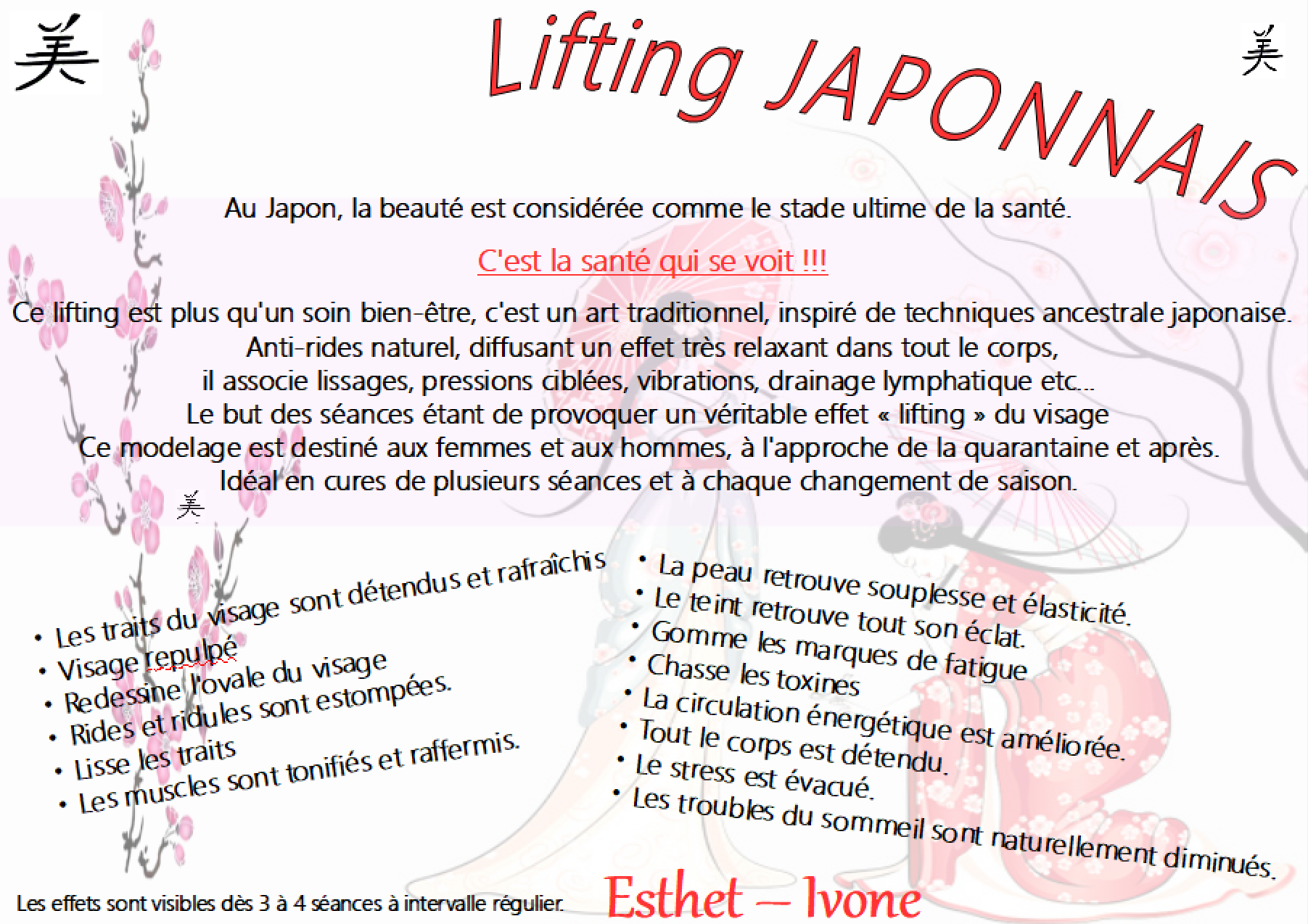 Soin lifting japonnais