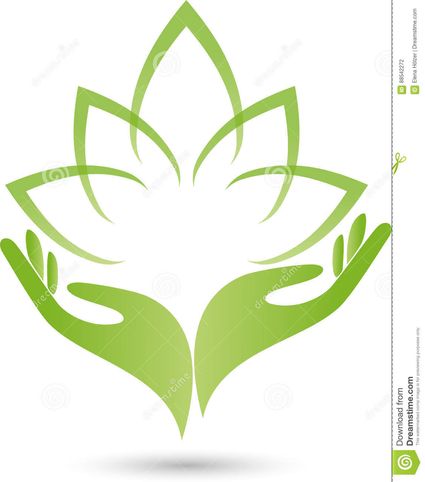 Deux mains feuilles logo de naturopath 88542272 1 