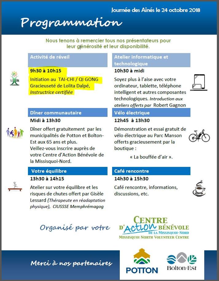 Cab mansonville potton 24 octobre 2018 portes ouvertes taikigong