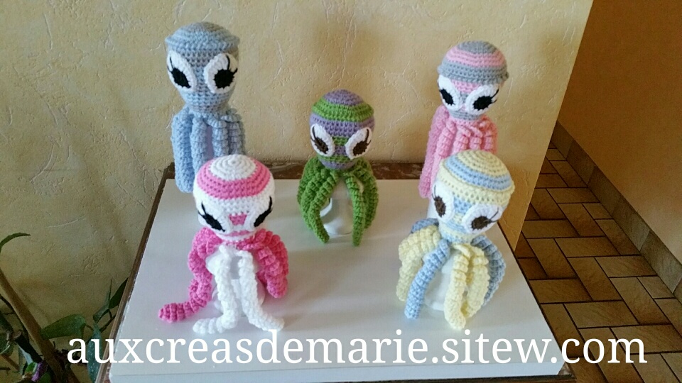 Pieuvres pour nouveaux nés.. 10 euros pièce