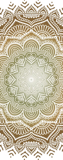 Bandeau vertical mandala beige