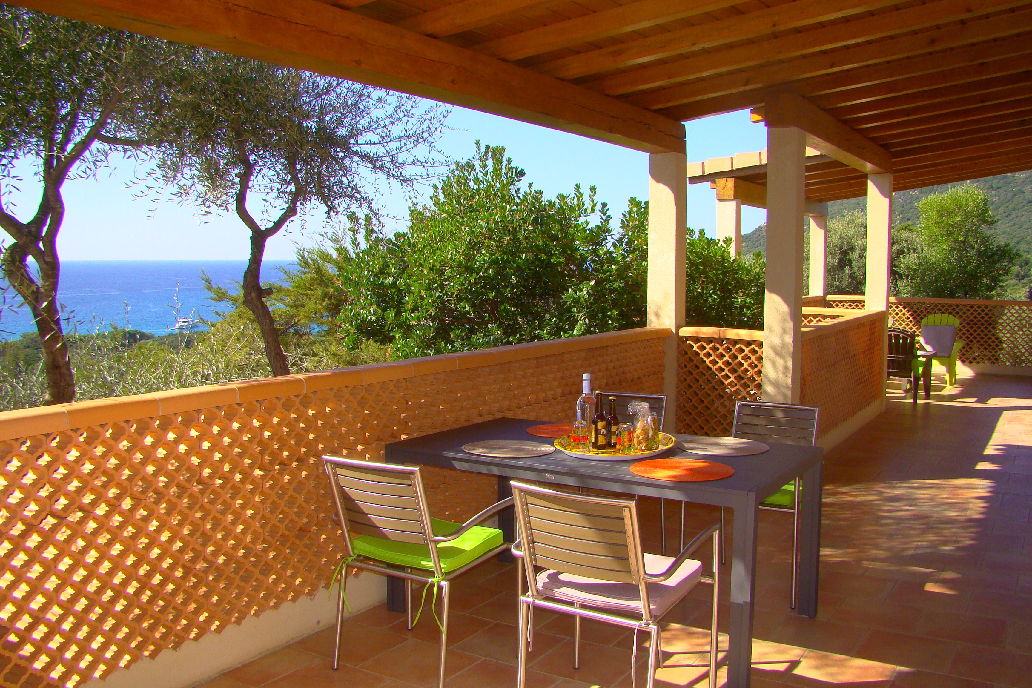 Terrasses repas villa plages valinco jpg