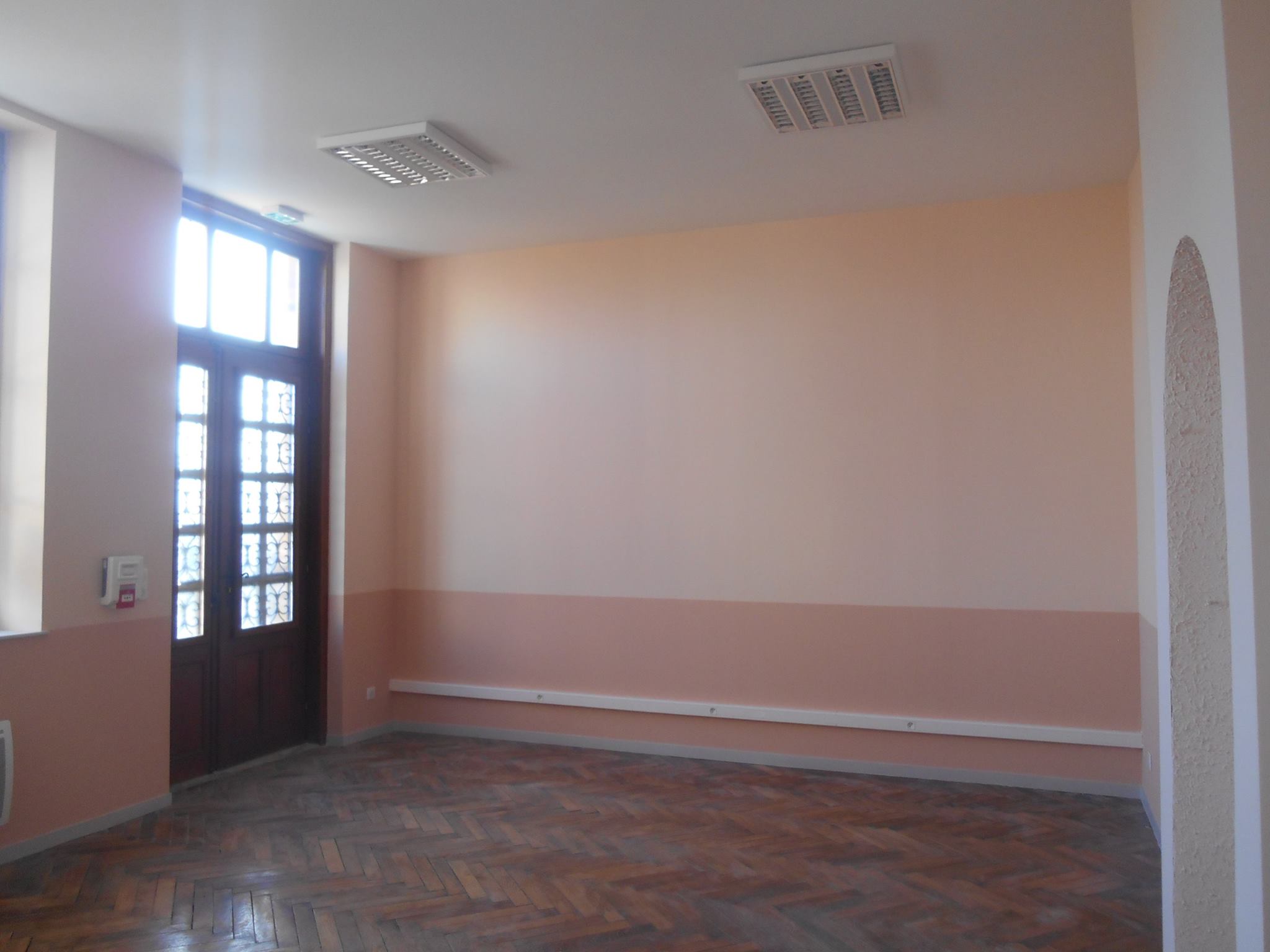 toile de verre crépit et peinture hydrovelours au murs pantex 900 au plafond