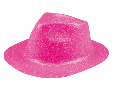 Chapeau paillete rose