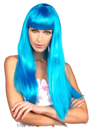 Perruque bleue