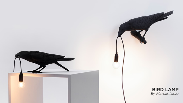 lampe Bird noires ou blanches Seletti
