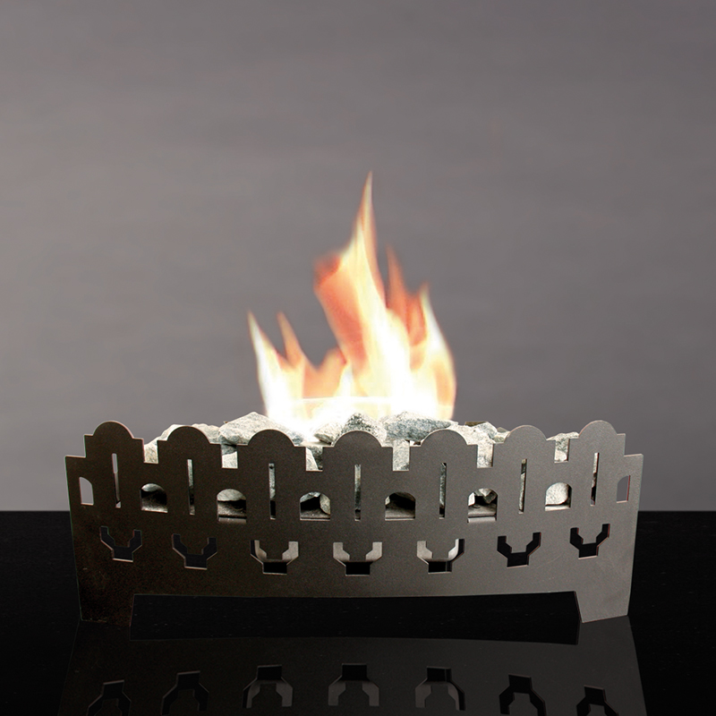 Insert bioéthanol à poser dans petite cheminée 
Modèle Antique noir