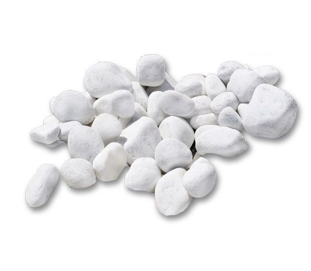 Cailloux blanc, sac de 5 kg : Prix 45 € TTC