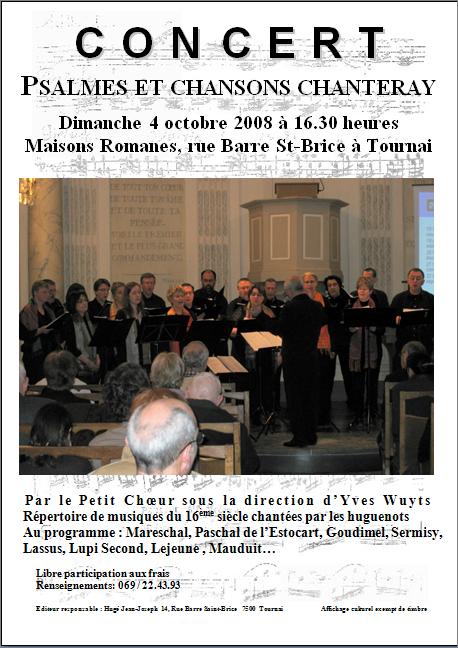 Psalmes et chansons chanteray tournai 04 10 2008