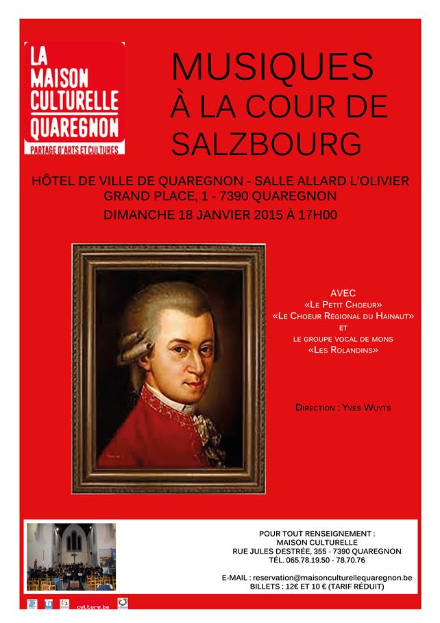 Musique a la cour de salzbourg quaregnon 18 01 2015