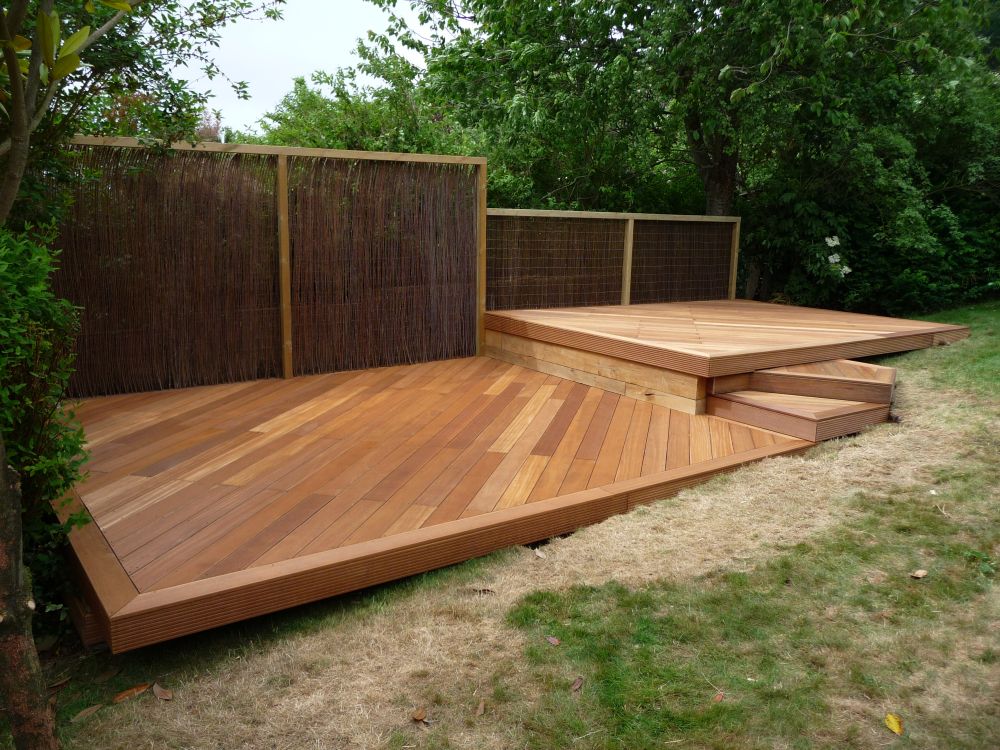 Terrasse bois rouge