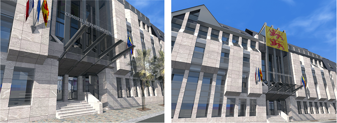 Facades conseil departemental 65 vivianne tranquillin architecte tarbes
