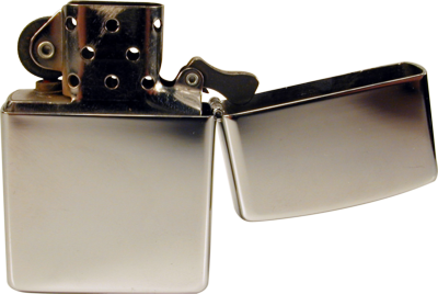 Silver zippo lighter open psd 461633