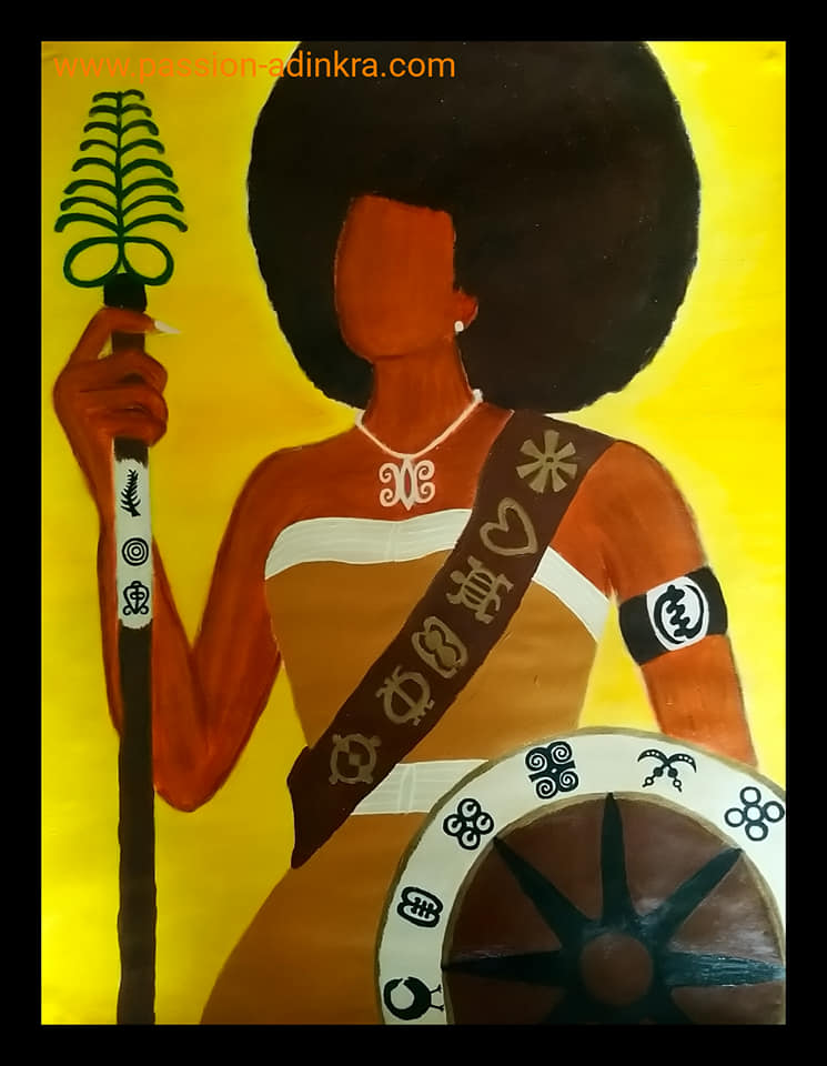 Akoma's Blessings (2016) by Ornella Ayivi
Acrylic paint on 65x50cm paper