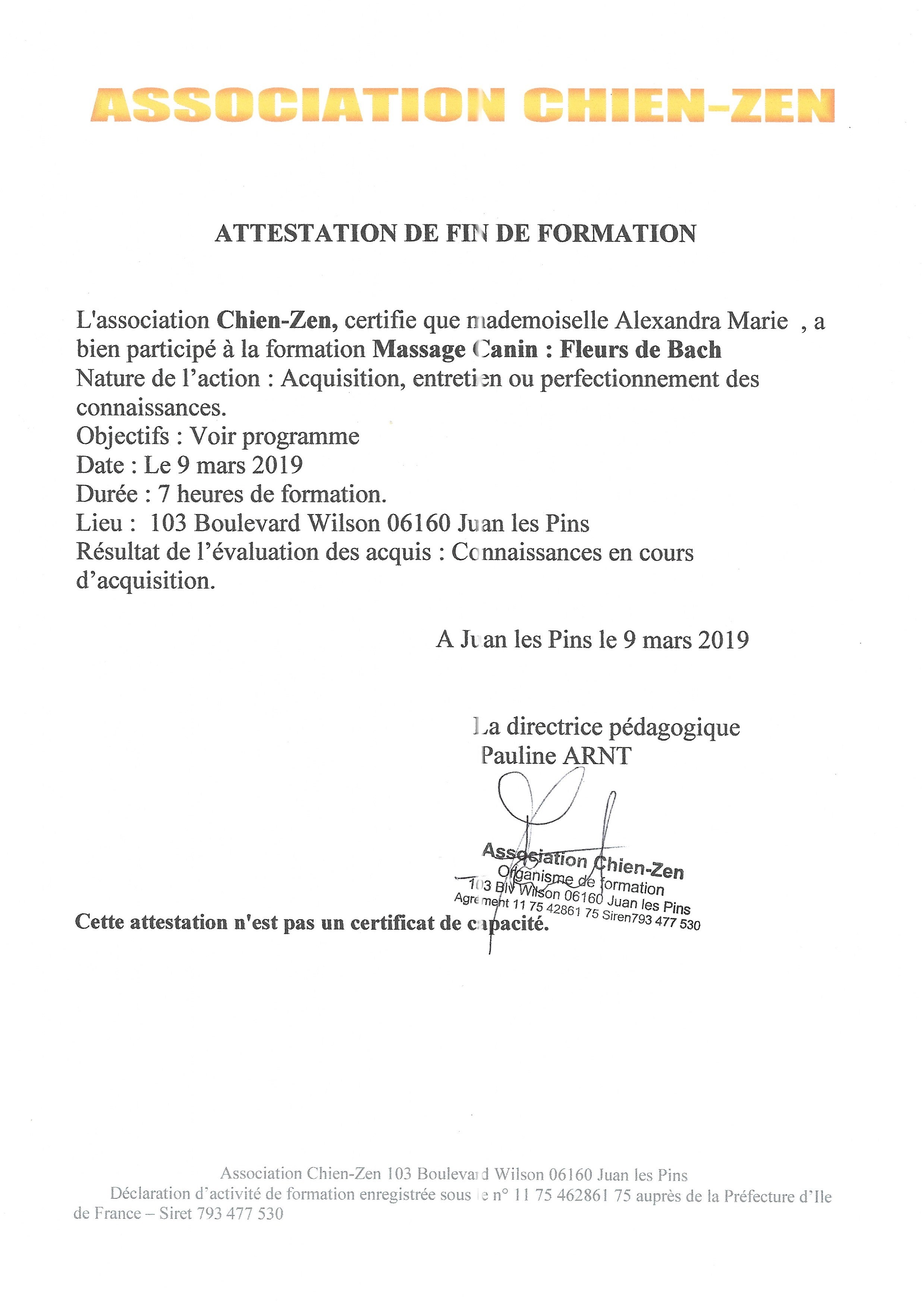 Formation Fleurs de Bach 