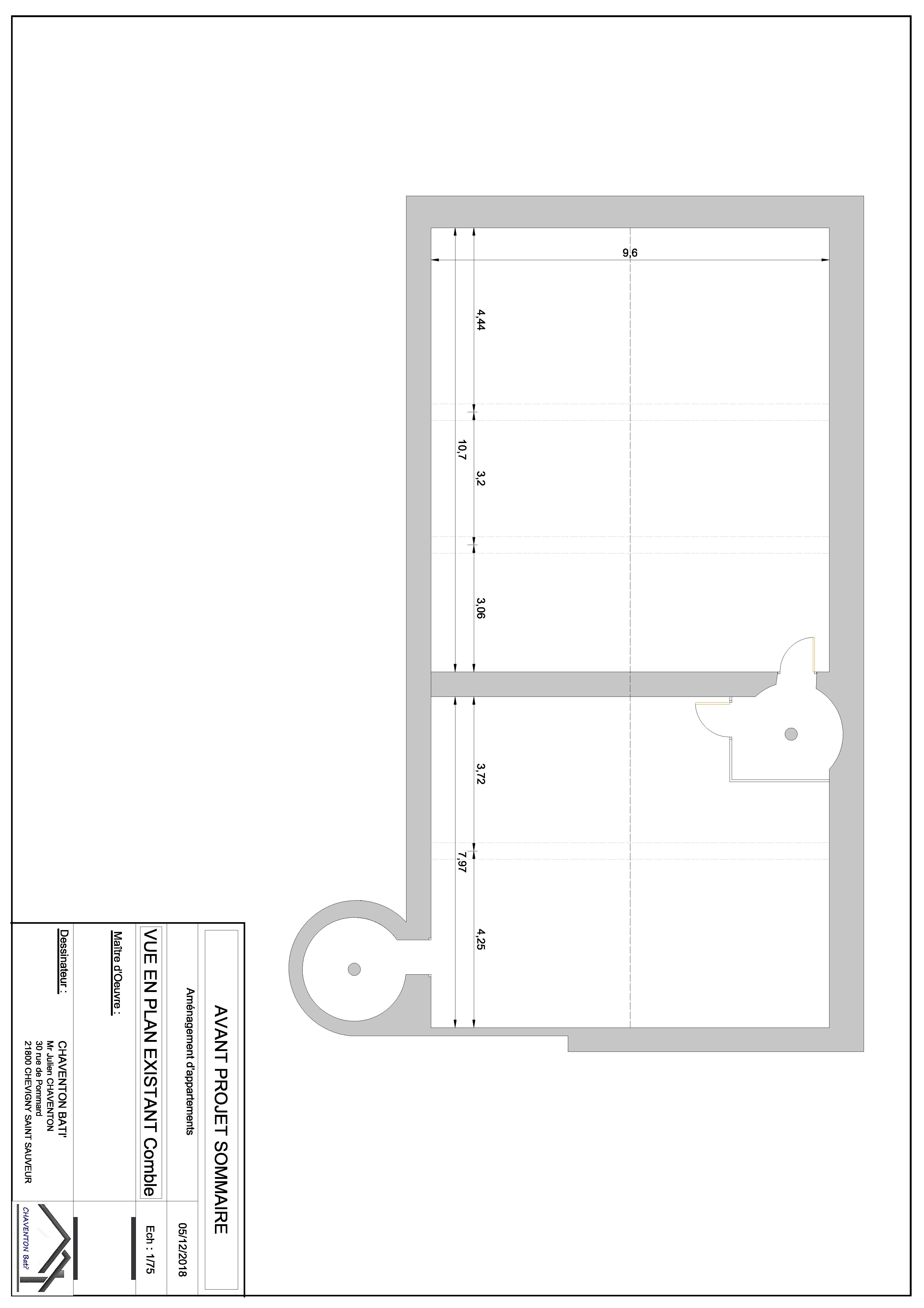 A3 vue en plan existant comble page 001
