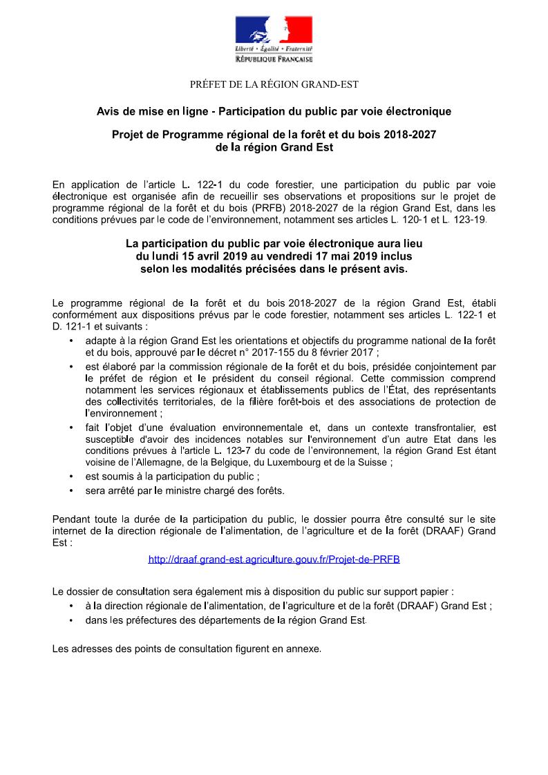 AVIS prealable participation du public vdef Page 1