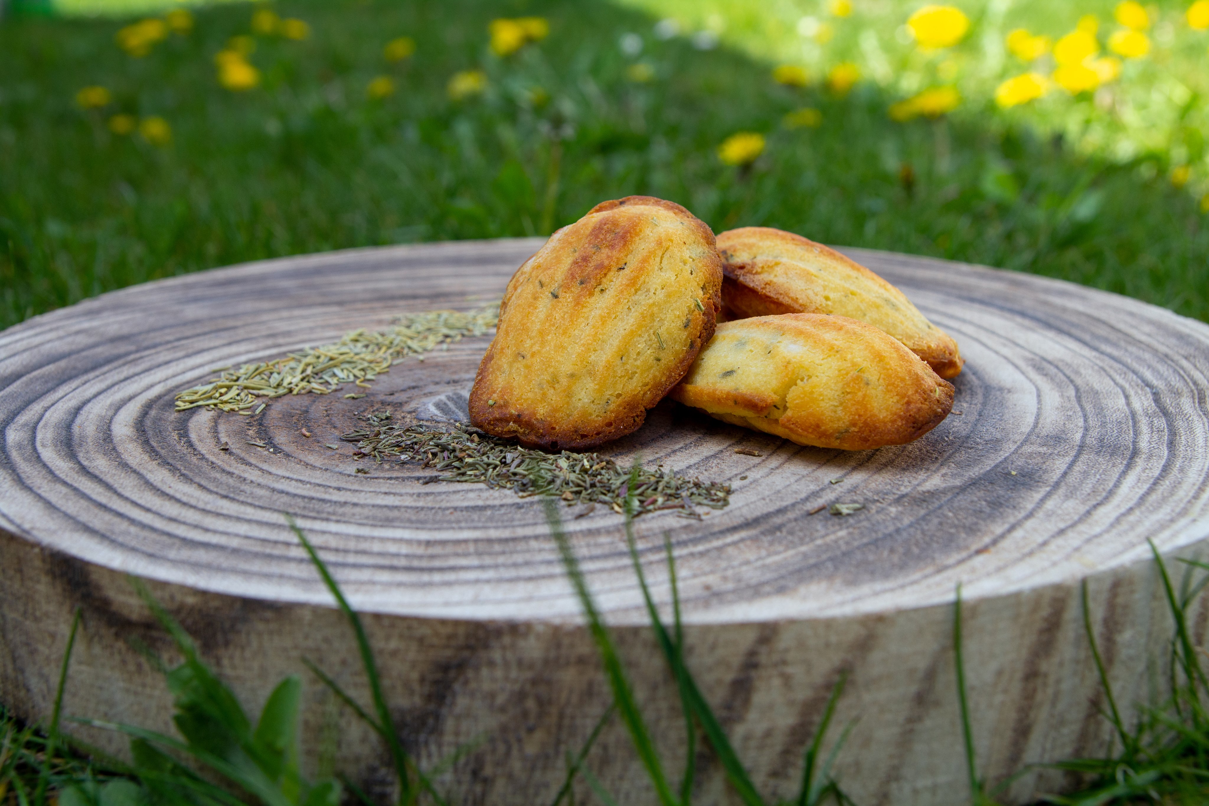 Madeleines au Boursin thym et romarin