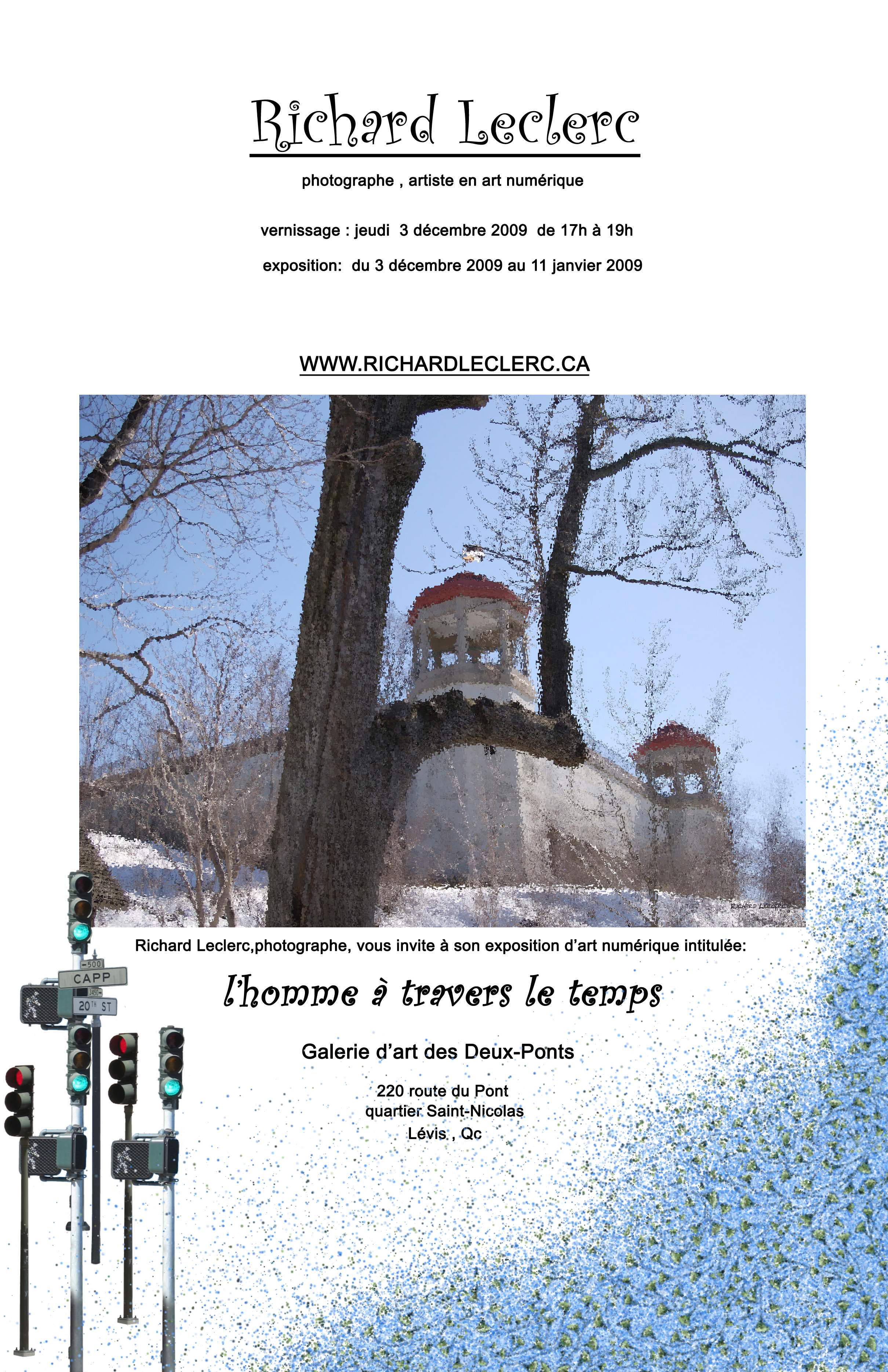 Poster exposition galerie deux ponts richard leclerc