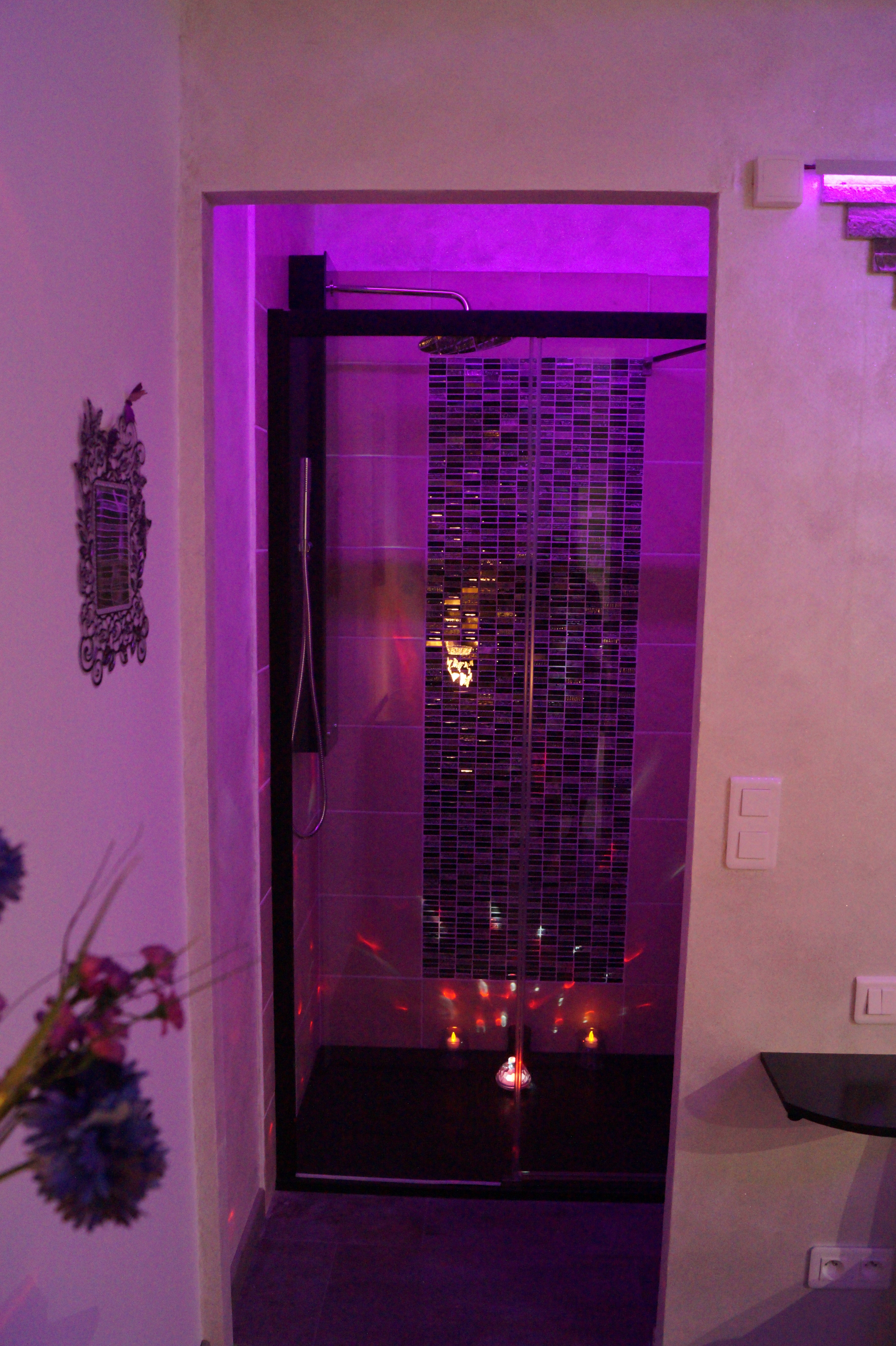 Douche effet boite de nuit