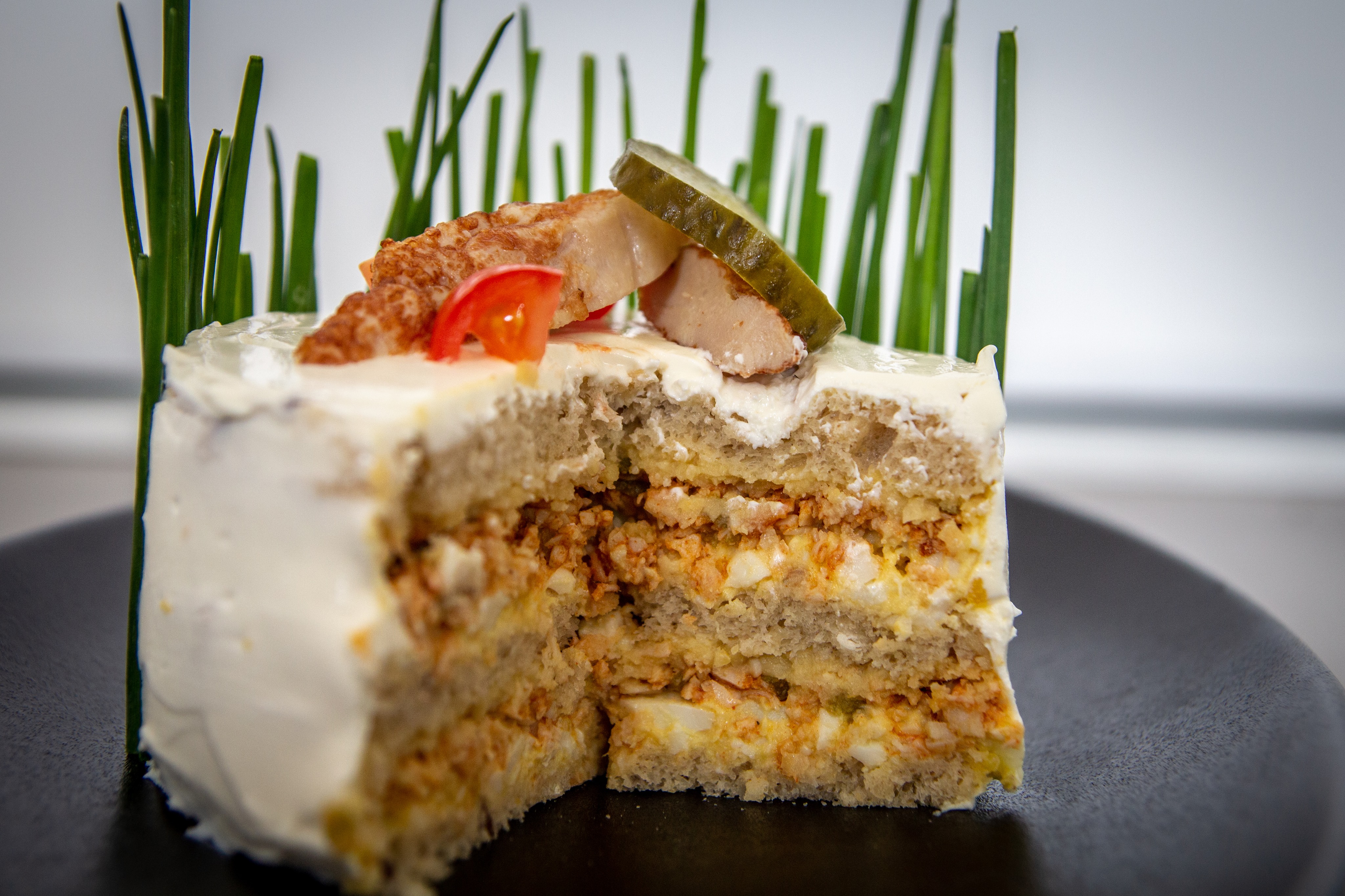 Sandwich cakes poulet œuf mayonnaise