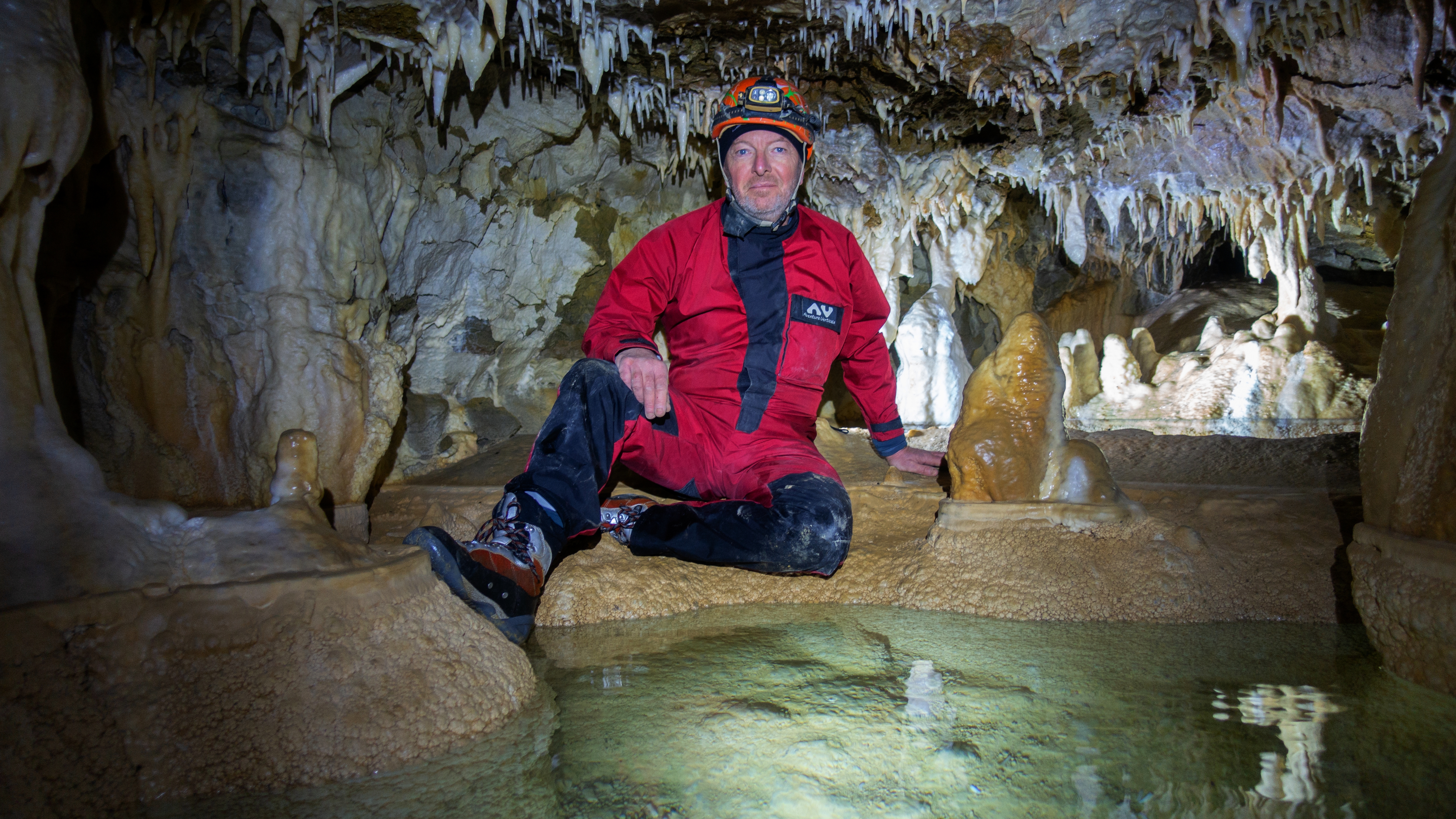 Dans la grotte Bouleyre (massif du Vercors)