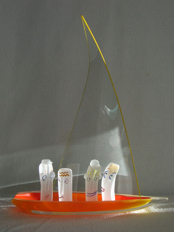 Voilier orange 12031 43