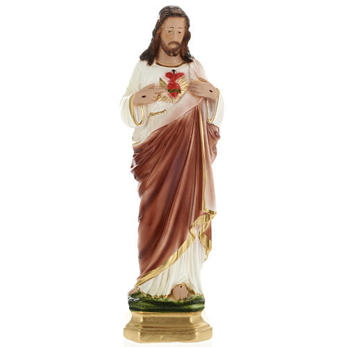 Estatua sagrado corazon de jesus 30 cm yeso