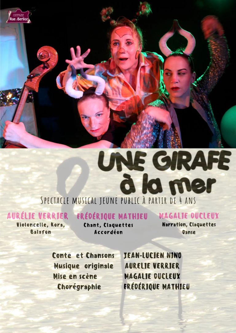 Affiche 2019 une girafe a la mer