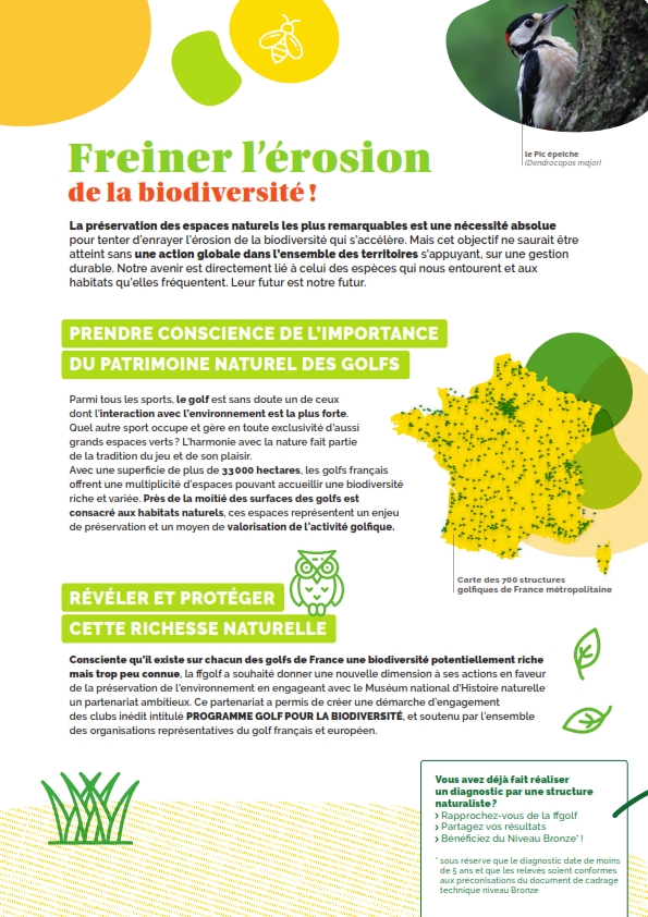 1 plaquette participez au programme golf pour la biodiversitc 1 003