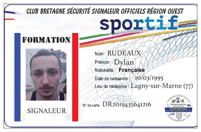 Carte professionnelle cbssoro dylan rudeaux 2019 verso