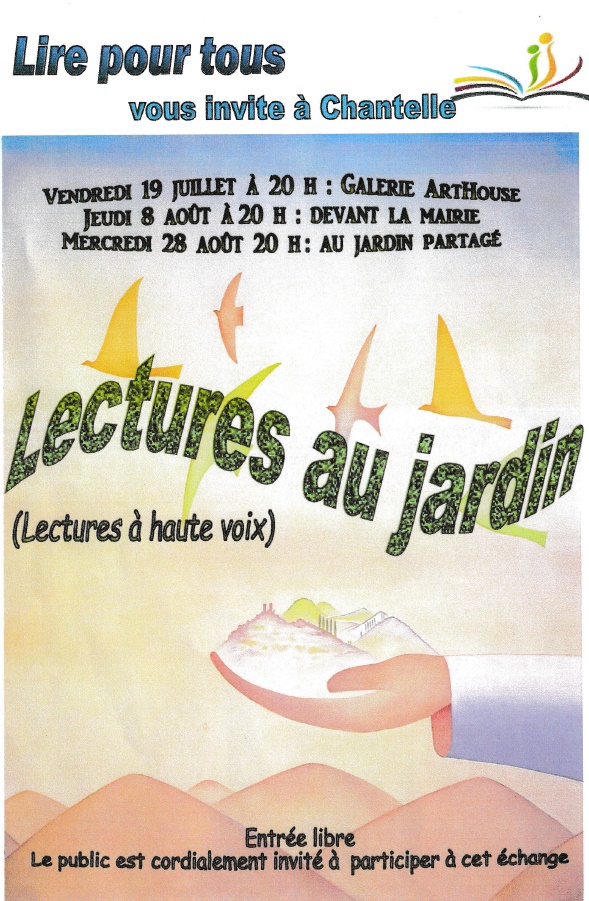 Lecture au jardin 2019
