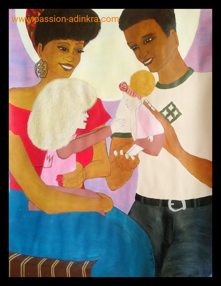 Unconditional Too - A human Family(2019) by Ornella Ayivi
Acrylic paint on 65x50cm paper